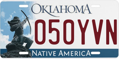 OK license plate 050YVN