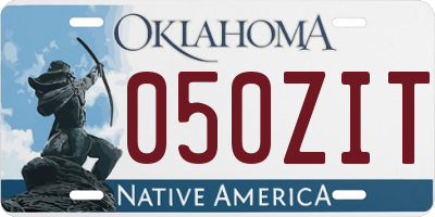 OK license plate 050ZIT