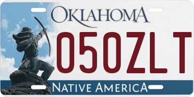 OK license plate 050ZLT