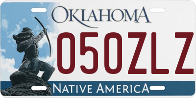 OK license plate 050ZLZ