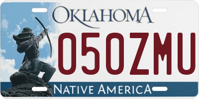 OK license plate 050ZMU