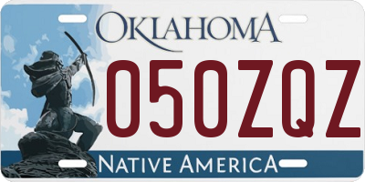 OK license plate 050ZQZ