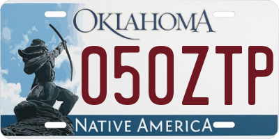 OK license plate 050ZTP