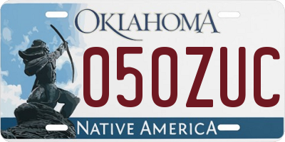 OK license plate 050ZUC