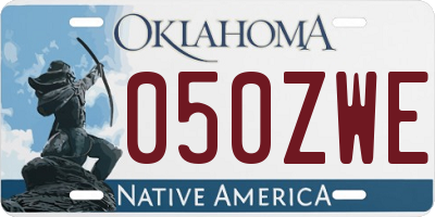 OK license plate 050ZWE