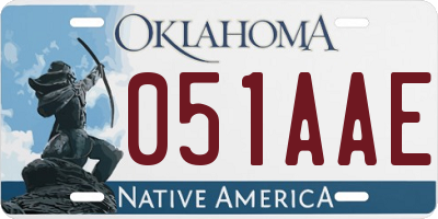 OK license plate 051AAE