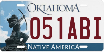 OK license plate 051ABI