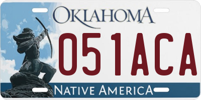 OK license plate 051ACA
