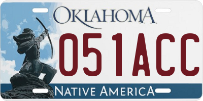 OK license plate 051ACC