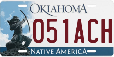 OK license plate 051ACH