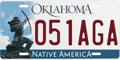 OK license plate 051AGA