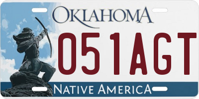 OK license plate 051AGT