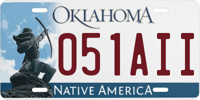 OK license plate 051AII