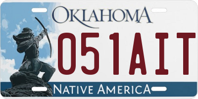 OK license plate 051AIT