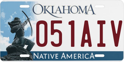 OK license plate 051AIV