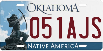 OK license plate 051AJS