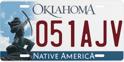 OK license plate 051AJV