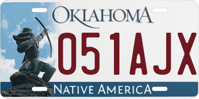 OK license plate 051AJX