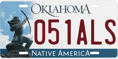 OK license plate 051ALS