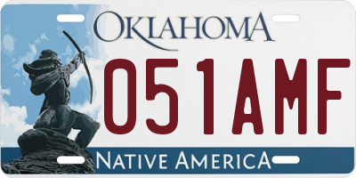 OK license plate 051AMF