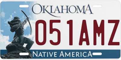 OK license plate 051AMZ