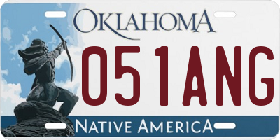 OK license plate 051ANG