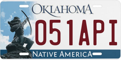 OK license plate 051API