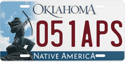 OK license plate 051APS