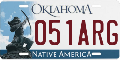 OK license plate 051ARG