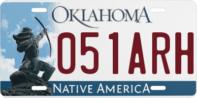 OK license plate 051ARH