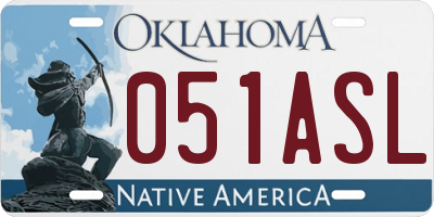 OK license plate 051ASL