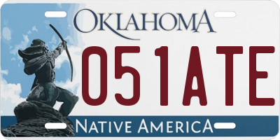 OK license plate 051ATE