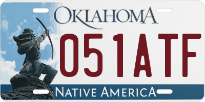 OK license plate 051ATF