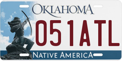 OK license plate 051ATL