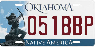 OK license plate 051BBP