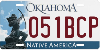 OK license plate 051BCP