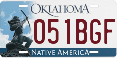 OK license plate 051BGF