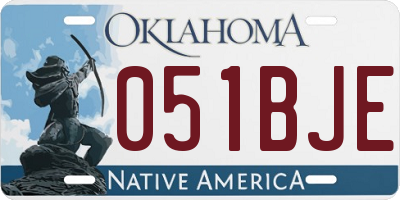 OK license plate 051BJE