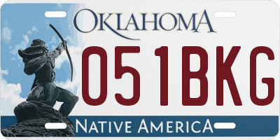 OK license plate 051BKG