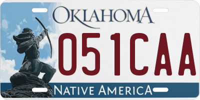 OK license plate 051CAA