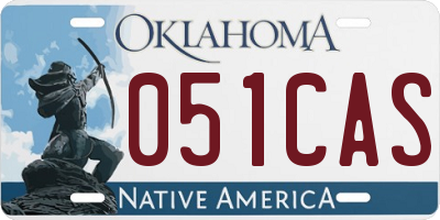 OK license plate 051CAS