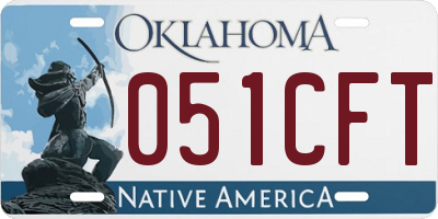 OK license plate 051CFT