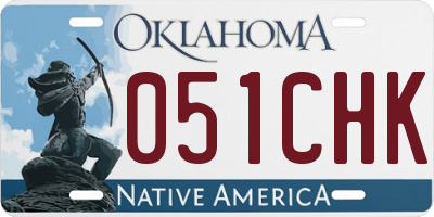 OK license plate 051CHK