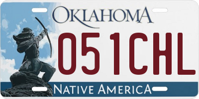 OK license plate 051CHL