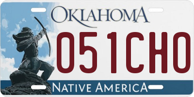OK license plate 051CHO