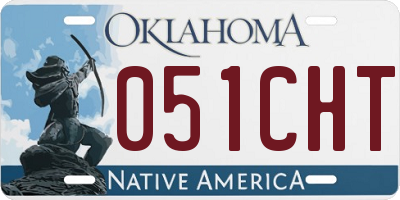 OK license plate 051CHT