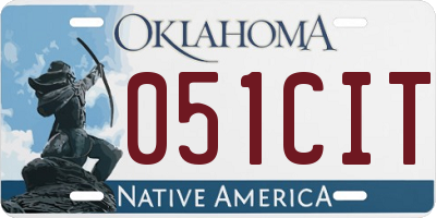 OK license plate 051CIT