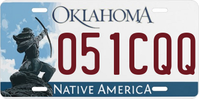 OK license plate 051CQQ