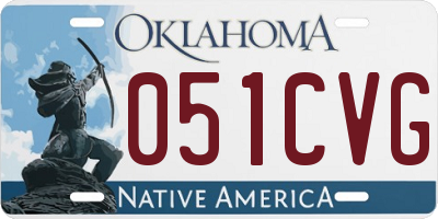 OK license plate 051CVG