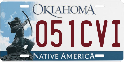 OK license plate 051CVI